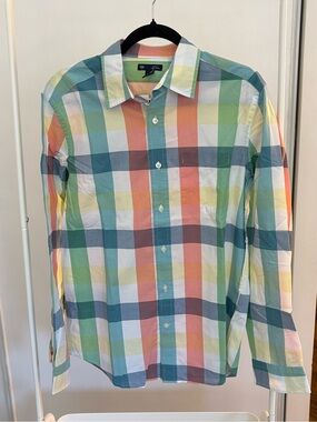 GAP | Pastel Plaid Button Down Shirt